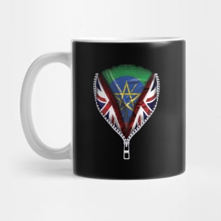 Ethiopian Flag  Ethiopia Flag zipped British Flag - Gift for Ethiopian From Ethiopia Mug